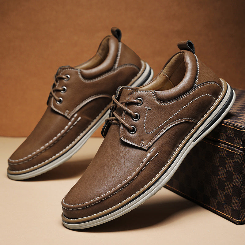 Casual Leather Shoes Worker Men's Shoes - Enfance-Heureuse