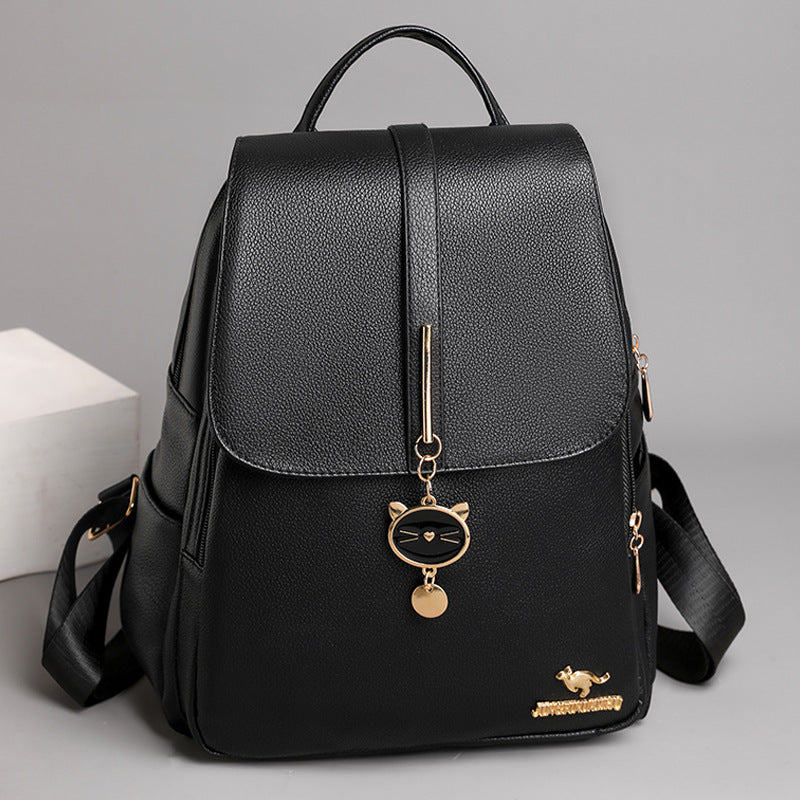 Outdoor Large Capacity New Casual Women's Soft Leather Backpack - Enfance-Heureuse