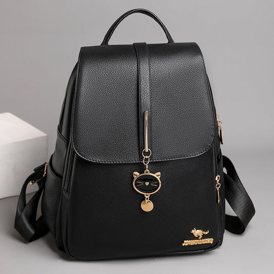 Outdoor Large Capacity New Casual Women's Soft Leather Backpack - Enfance-Heureuse