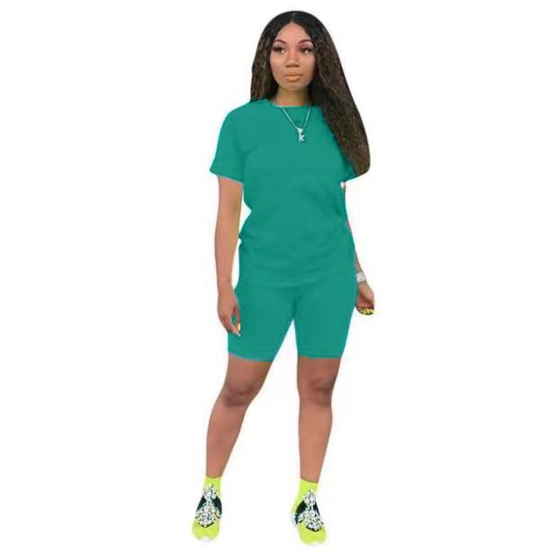 Solid Color Sports Suit Casual Two-piece Suit Women - Enfance-Heureuse