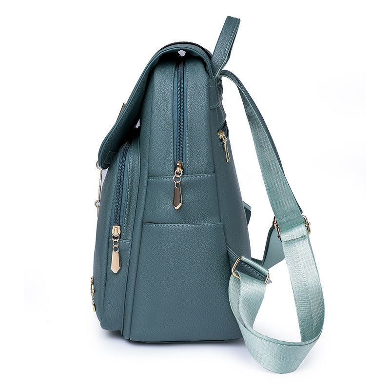 Outdoor Large Capacity New Casual Women's Soft Leather Backpack - Enfance-Heureuse