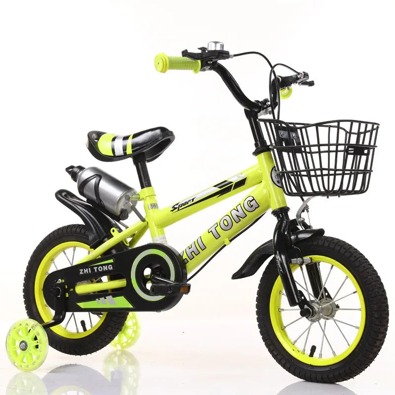 Vélo de ville avec siège arrière pour enfants, vélo bébé avec bouteille d'eau, vélo enfant, 2-6 ans, 12-18 po