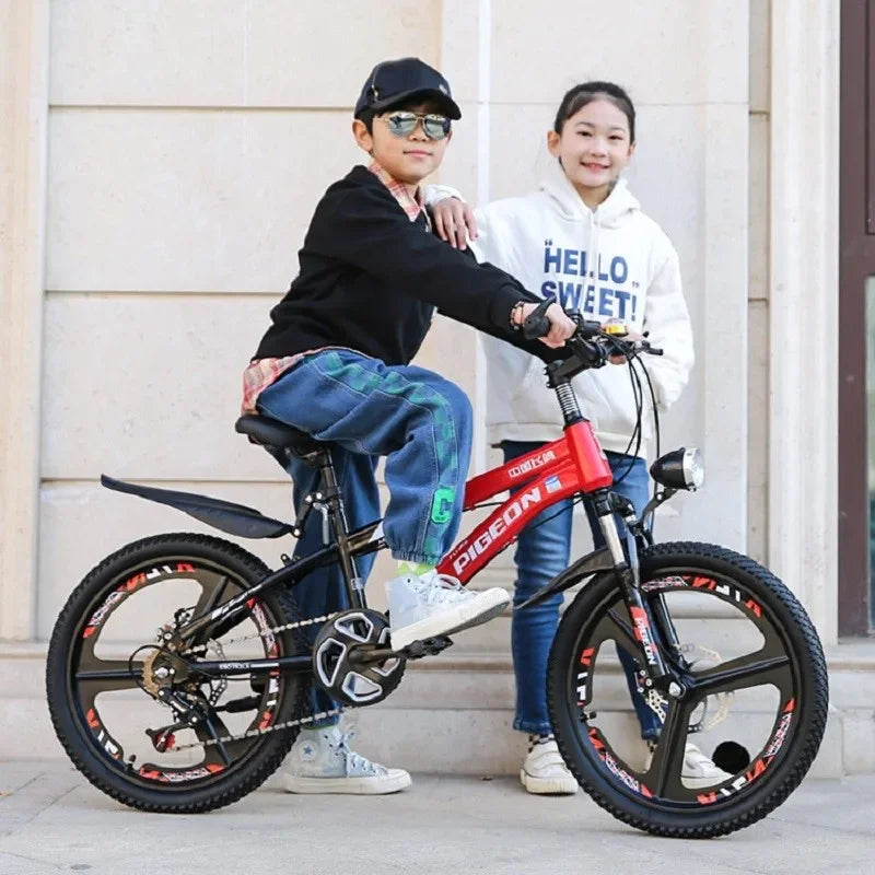 Vélo de ville pour enfants de 6 à 13 ans  garçons et filles, étudiant, vitesse variable, double frein à disque