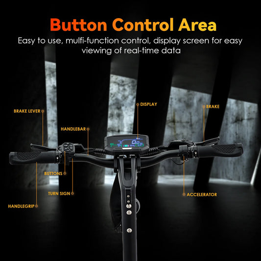 HEZZO F6 Electric Scooter 60V 1600W Dual Motors 10inch Off-road Folding Escooter 23AH Lithium Battery Long Range Full Suspension - Enfance-Heureuse