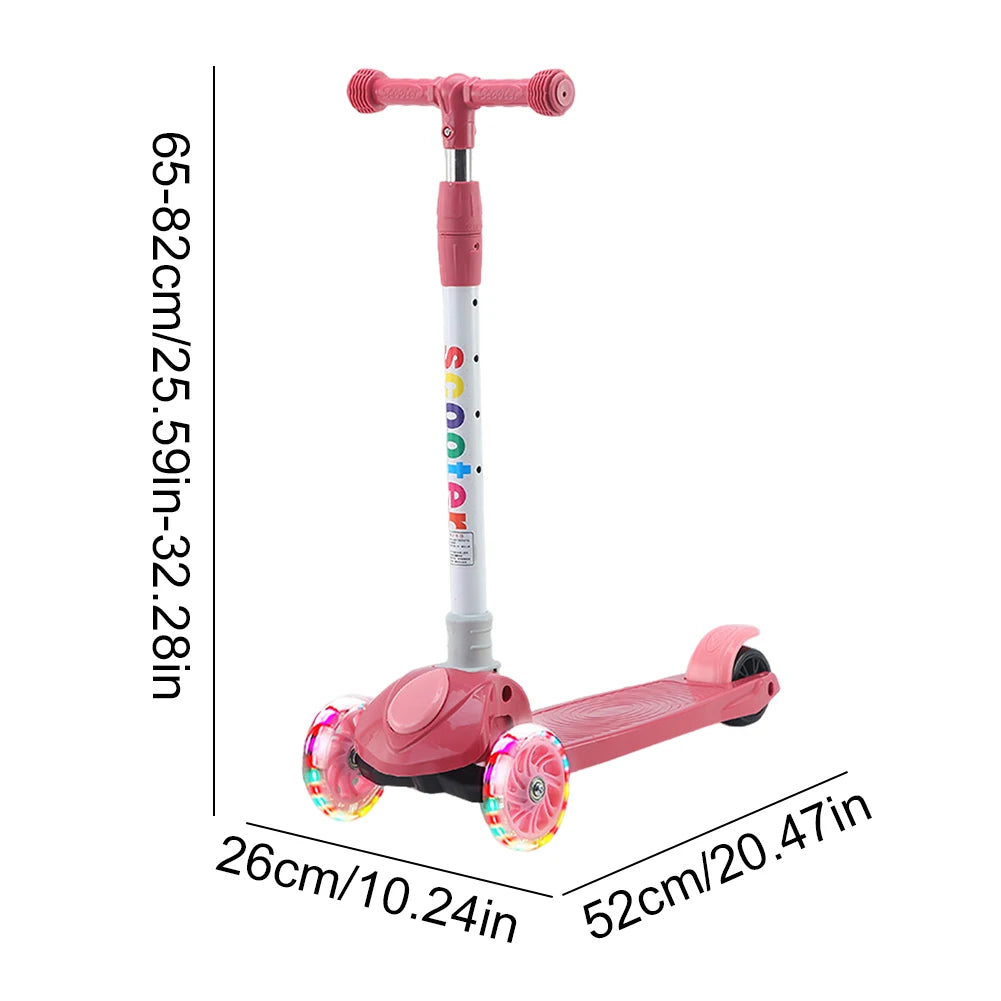 Scooter para niños Rosa Azul 3 en 1 Scooter para bebés Scooter plegable para niños de 3 a 10 años