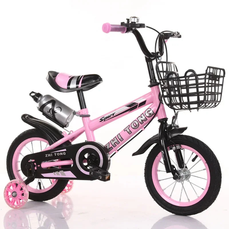 Vélo de ville avec siège arrière pour enfants, vélo bébé avec bouteille d'eau, vélo enfant, 2-6 ans, 12-18 po