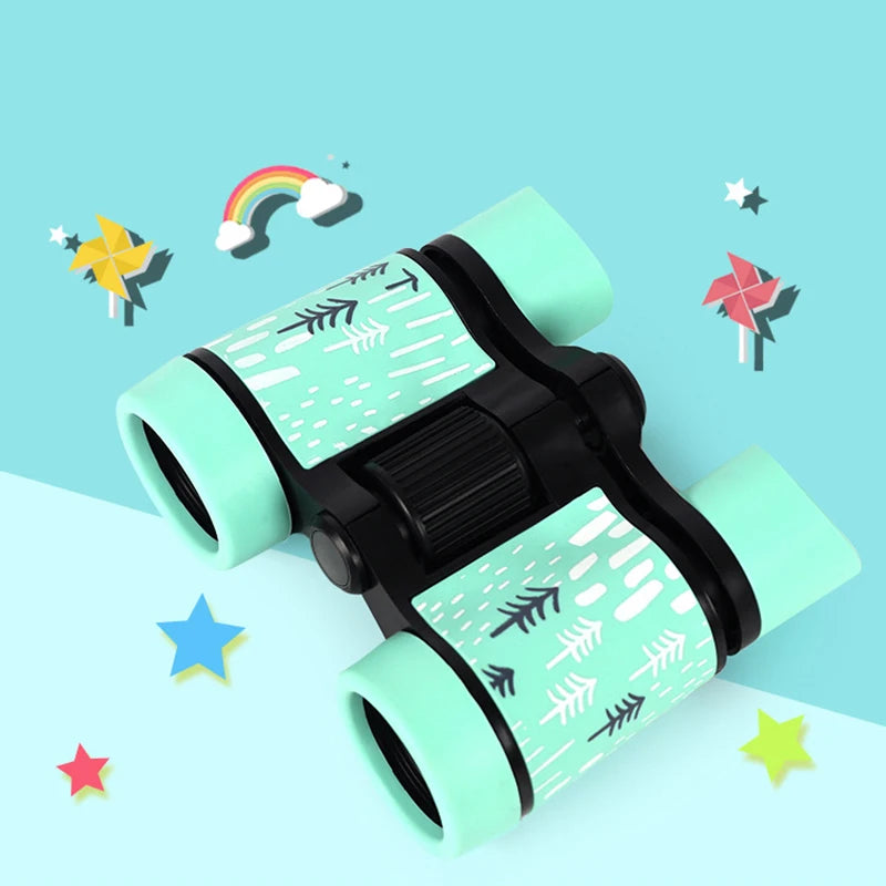 4X30 Plastic Binoculars Kids Mini Colorful Telescope for Children Outdoor Toys HD Eyepiece Objective Lens