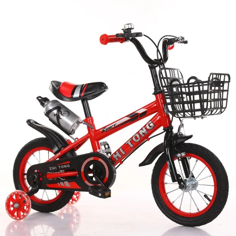 Vélo de ville avec siège arrière pour enfants, vélo bébé avec bouteille d'eau, vélo enfant, 2-6 ans, 12-18 po