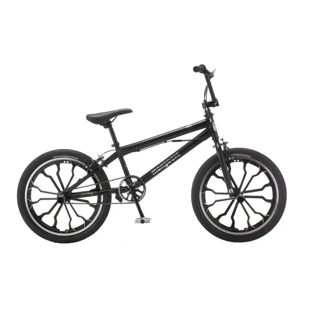 For Rebel Boys BMX Bike, 20 Inch, for Kids Ages 7-13, Black, Designed for Riding in the Bike Park or on the