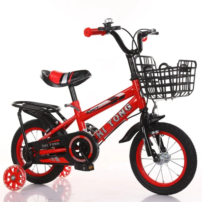 Vélo de ville avec siège arrière pour enfants, vélo bébé avec bouteille d'eau, vélo enfant, 2-6 ans, 12-18 po