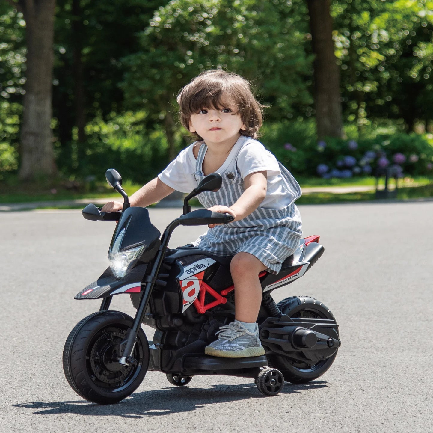 Moto eléctrica Aprilia con licencia, juguete para niños.