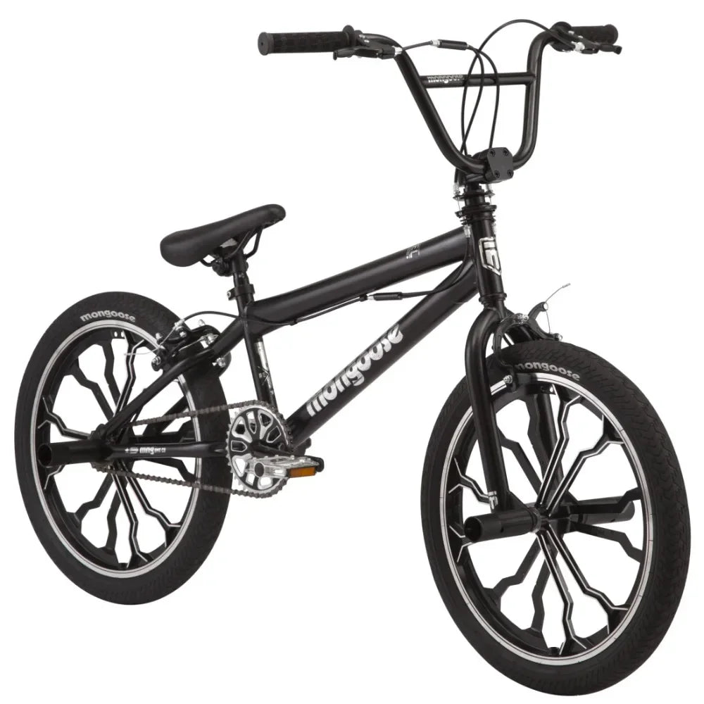 For Rebel Boys BMX Bike, 20 Inch, for Kids Ages 7-13, Black, Designed for Riding in the Bike Park or on the