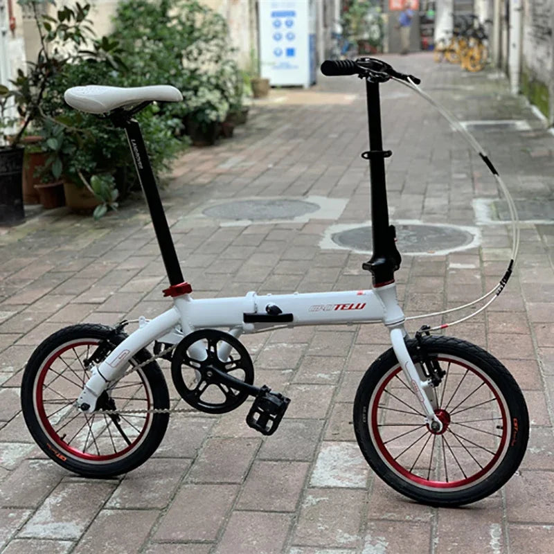 For 16 Inch Mini Portable Folding Bike Single Speed ​​for Child Adult