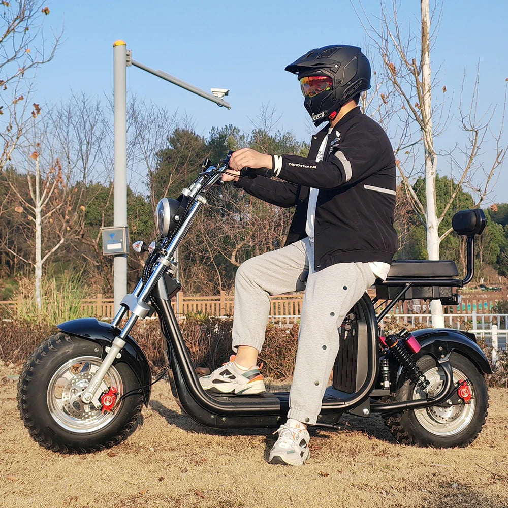 For Adults Citycoco 18 Inch Off-road Fat Tire Max Speed 60-70KM/H 4000 Powerful Motor 2 2heel Detachable Eectric Scooter - Enfance-Heureuse