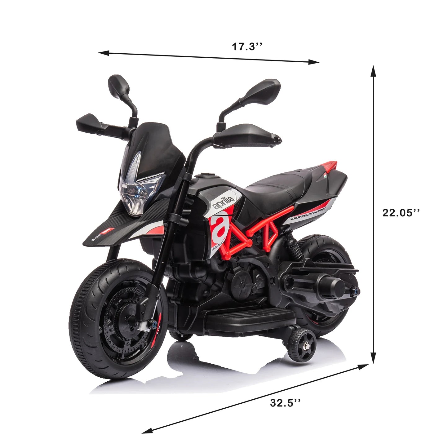 Moto eléctrica Aprilia con licencia, juguete para niños.