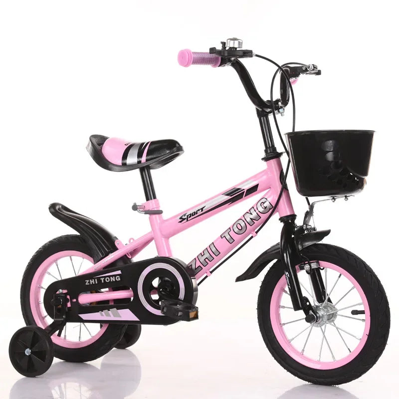 Vélo de ville avec siège arrière pour enfants, vélo bébé avec bouteille d'eau, vélo enfant, 2-6 ans, 12-18 po