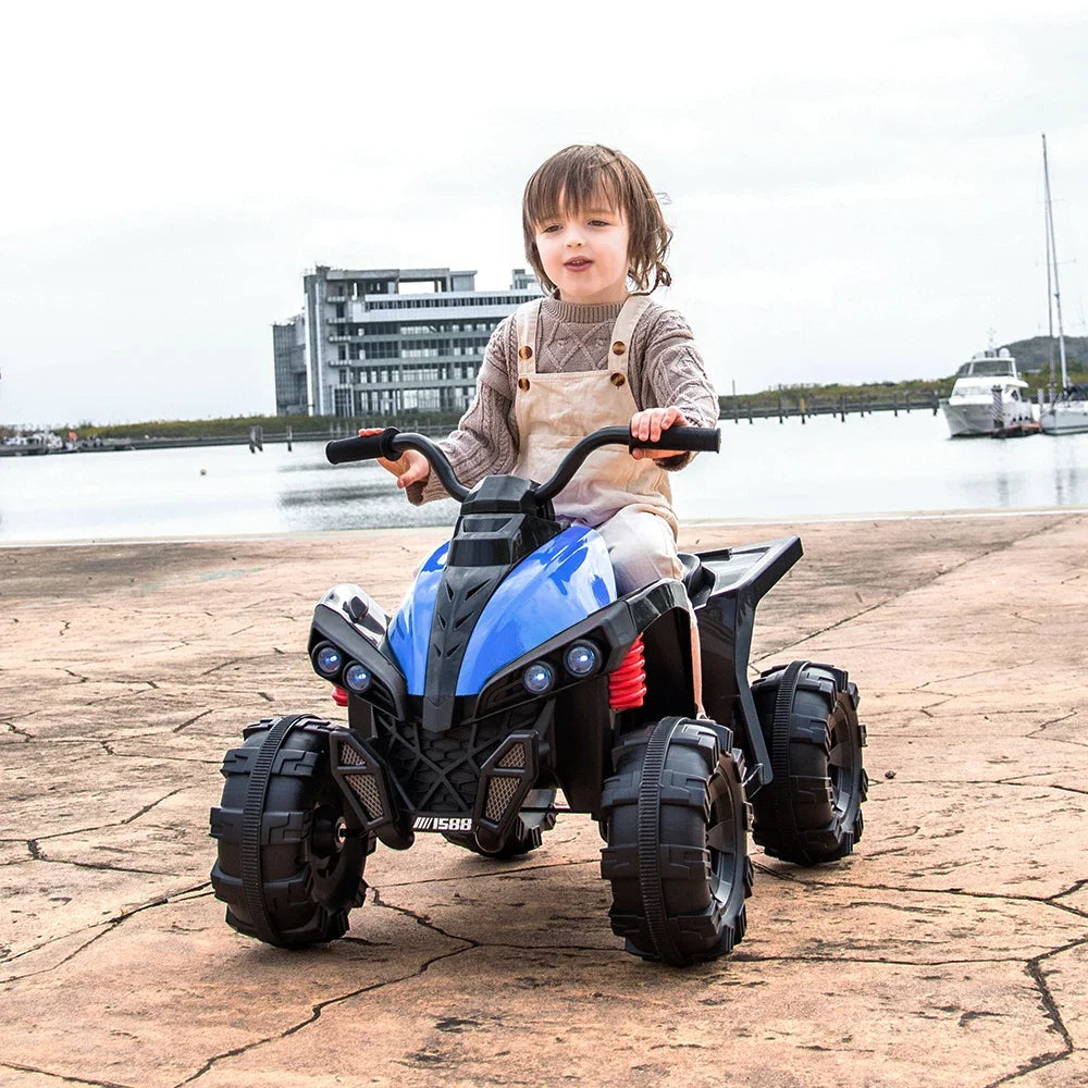 Jouet de voiture électrique à 4 roues pour enfants, roues tout terrain