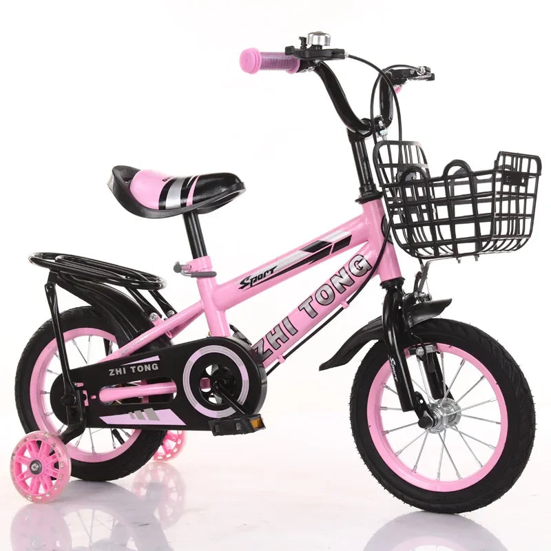 Vélo de ville avec siège arrière pour enfants, vélo bébé avec bouteille d'eau, vélo enfant, 2-6 ans, 12-18 po