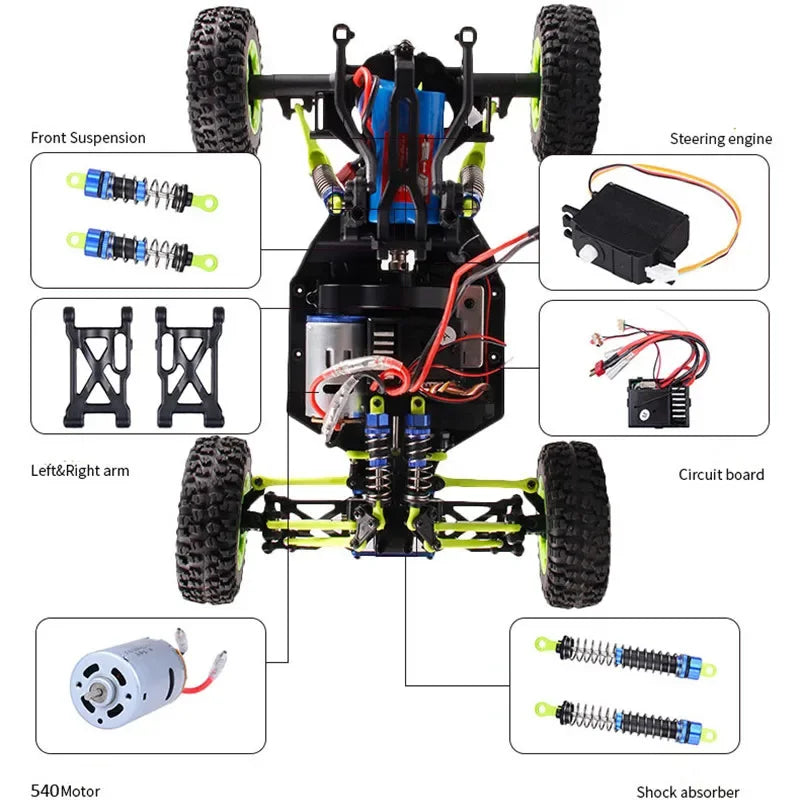 Voiture Monster Truck à grande vitesse pour adultes et enfants, jouet RTR tout-terrain, radiocommande, Bumosquito RC