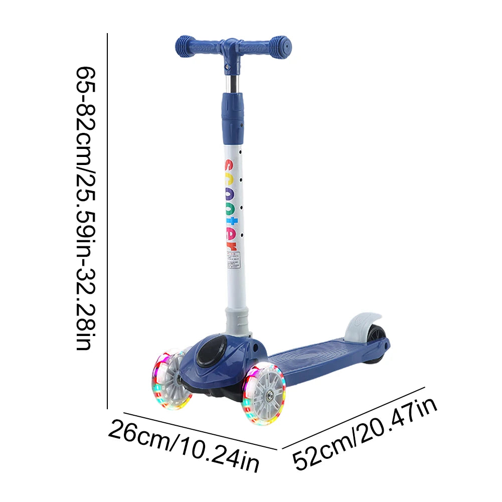 Scooter para niños Rosa Azul 3 en 1 Scooter para bebés Scooter plegable para niños de 3 a 10 años