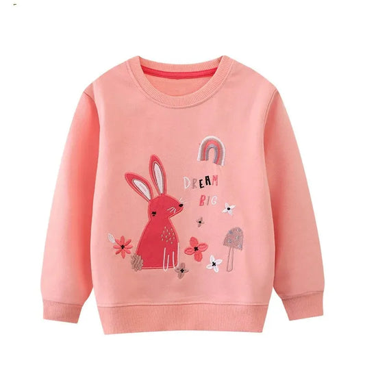 Zeebread 2-7T Autumn Spring Long Sleeve Girls Bunny Sweatshirts Cartoon Toddler Clothes Hot Selling Fashion Baby Costume - Enfance-Heureuse