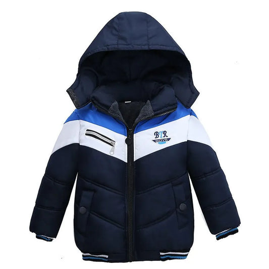 À Manches longues À Capuche Rembourré Veste Pour Les Garçons - Enfance-Heureuse