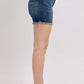 Judy Blue Tummy Control Fray Hem & Shield Back Pockets Denim Shorts - Enfance-Heureuse