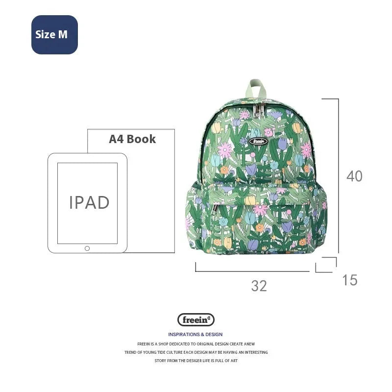 Original Niche Printed Backpack For Women