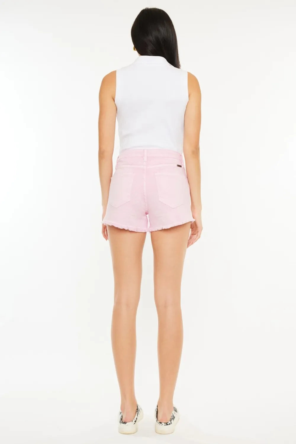 Kancan Raw Hem High Waist Denim Shorts - Enfance-Heureuse