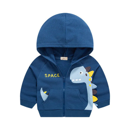 Enfants Automne Vêtements de Dinosaure Caractéristique Manteau Cardigan - Enfance-Heureuse