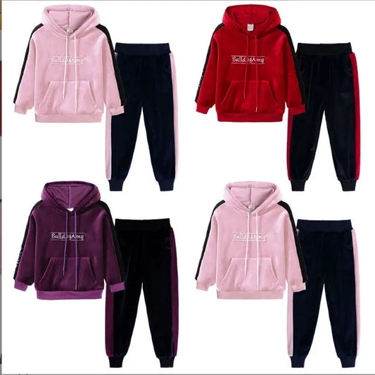 Costume de sport deux pièces à manches longues pour filles