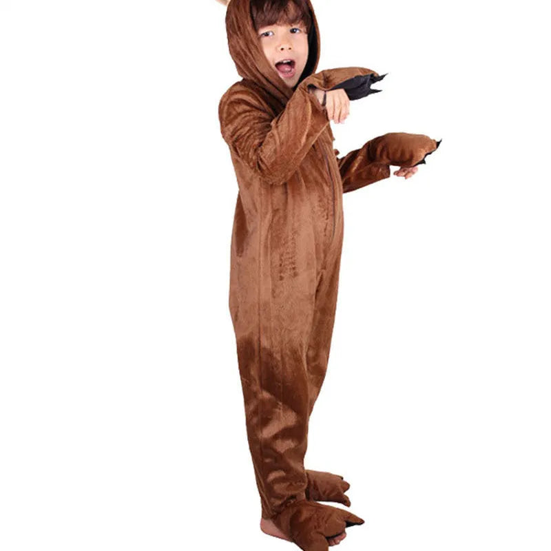 Children's Animal Brown Bear Modeling Costume Props