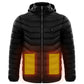 Men Heated Puffer Jacket Electric Heating Coat Insulated Hood Windbreaker 9Heat Zones
