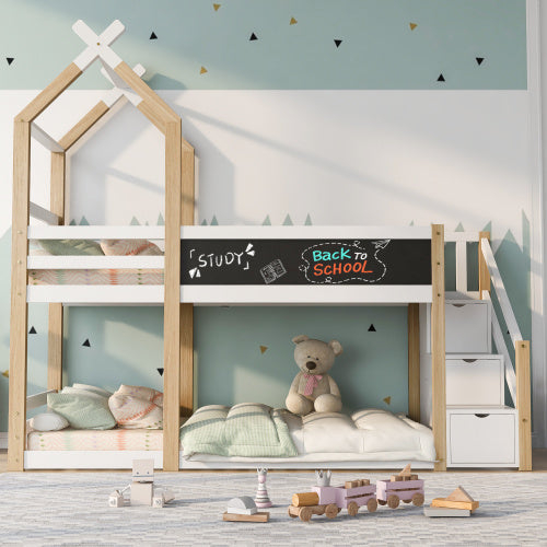 Kinderhochbett In Massivholz - Enfance-Heureuse