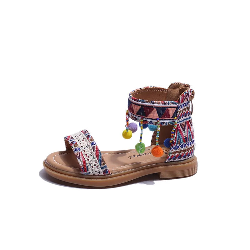 Girls' Ethnic And Foreign Style Vacation Sandals