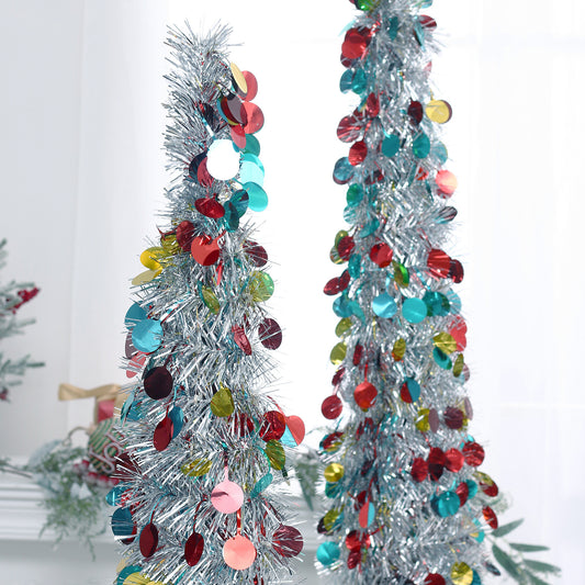Christmas Colorful Retractable Folding Christmas Tree Decorative Ornaments - Enfance-Heureuse