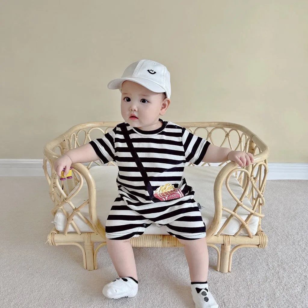 Striped Out Ha Clothing Children's Crawling Suit