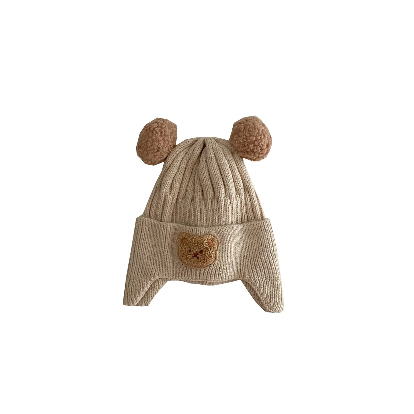 Baby Wool Cute Bear Earmuffs Hat