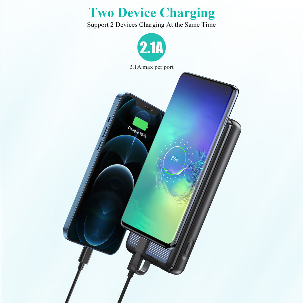 It Comes With Input And Output Dual-wire Solar Power Bank - Enfance-Heureuse