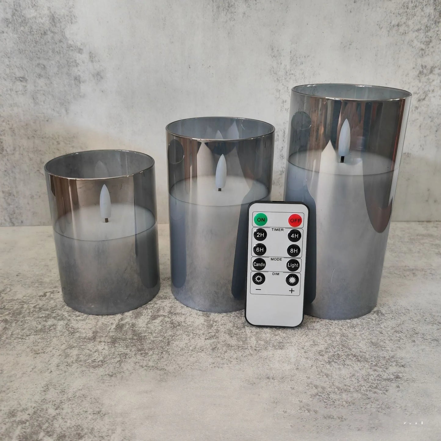 Electroplated Glass LED Electronic Candle Lights Wholesale Rechargeable - Enfance-Heureuse