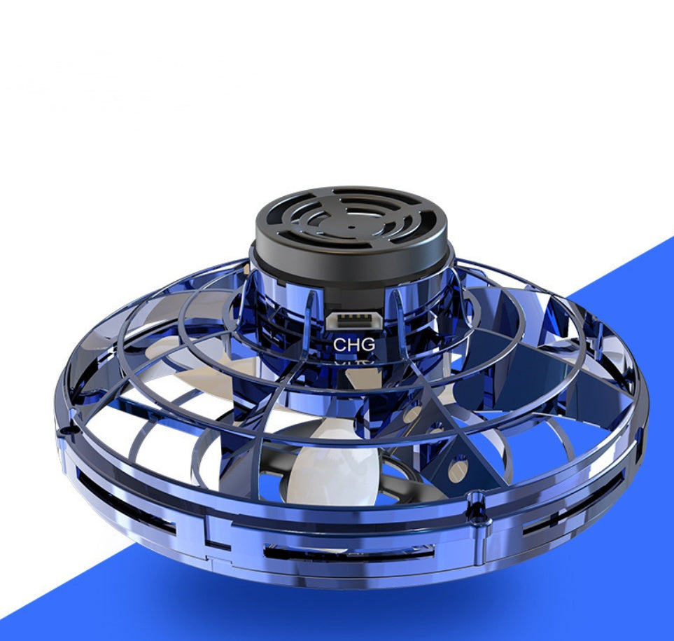 Mini Fingertip Gyro Interactive Decompression Toy Drone LED UFO Type Flying Helicopter Spinner Toy Kids - Enfance-Heureuse