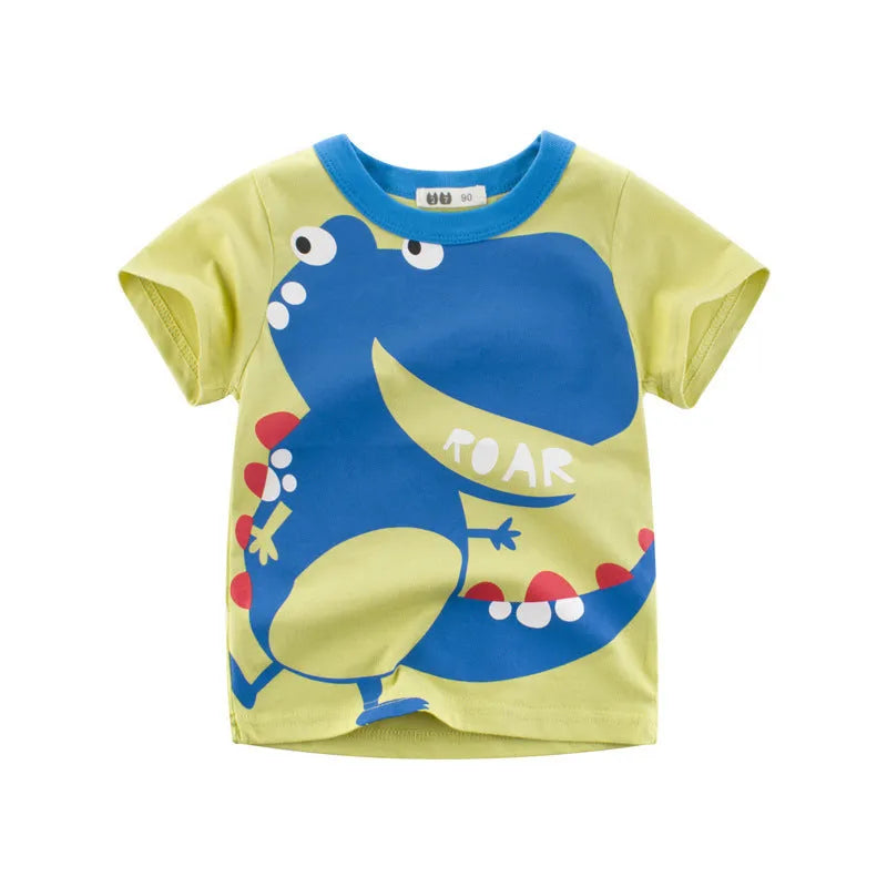 Boys' Short Sleeved Round Neck Baby Clothes