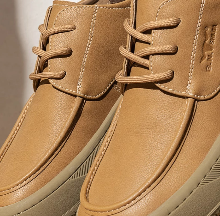 British Retro Brown Big Toe Casual Leather Shoes - Enfance-Heureuse