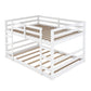 Full Over Full Bunk Bed With Ladder, White - Enfance-Heureuse