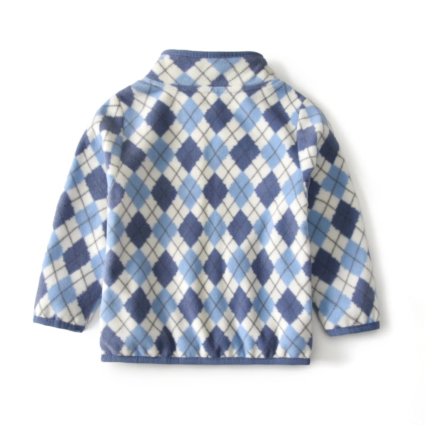 Boys Fleece Jacket Diamond Print Zip Top