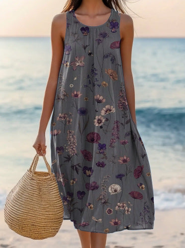 Polyester Short-sleeve One-piece Dress For Women - Enfance-Heureuse