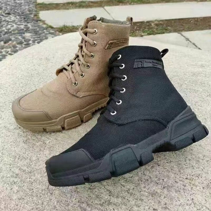 High-top Labor Protection Tooling Canvas Martin Boots Thick Bottom Waterproof