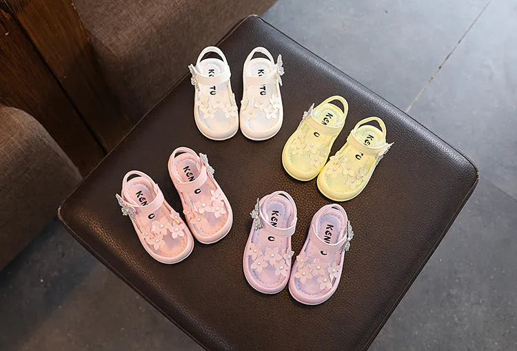 Zapatos de princesa para niños pequeños Zapatos de bebé antideslizantes de suela blanda