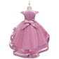Girls' Princess Dress Short Front And Long Back Flower Girl Little Host Tail Costume - Enfance-Heureuse