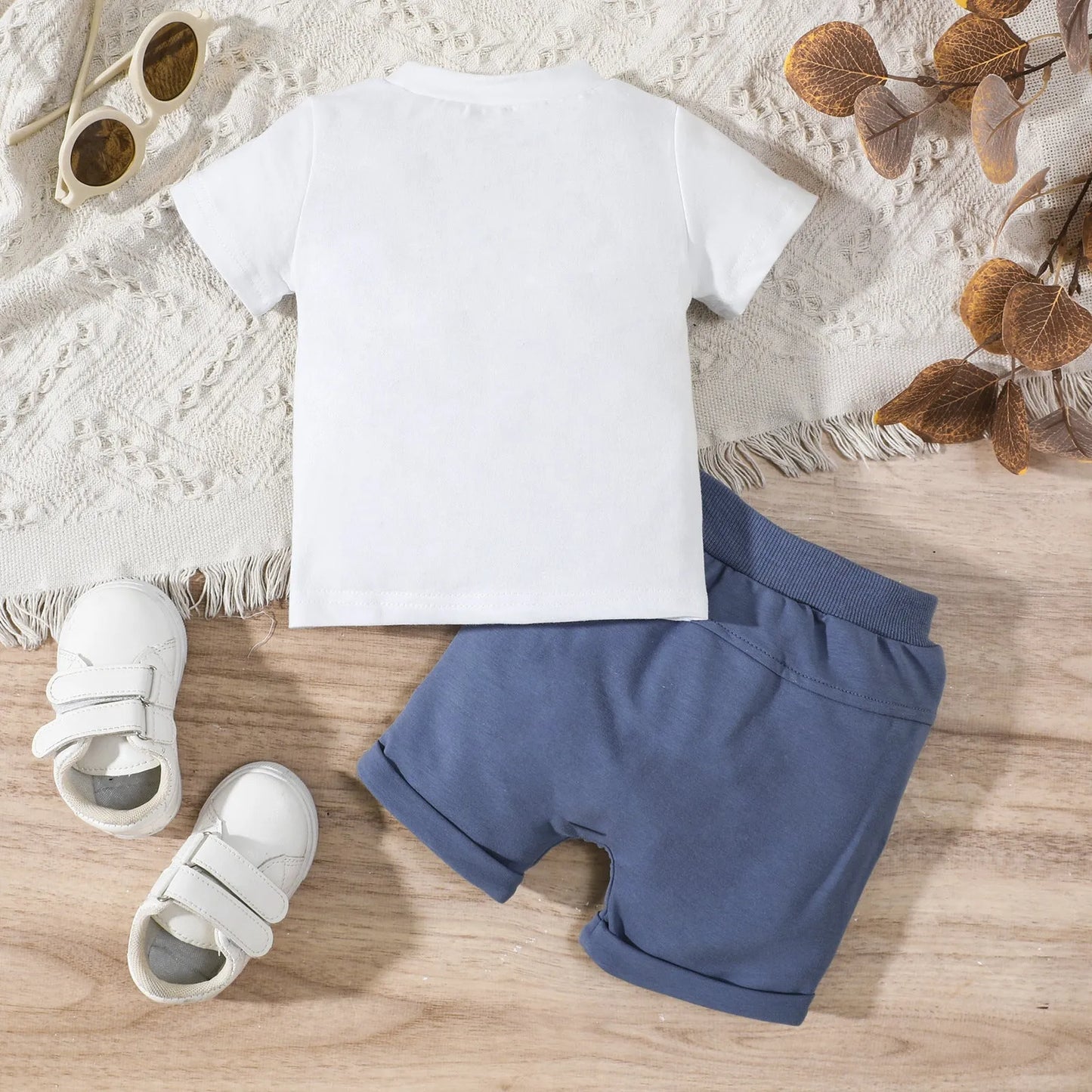 Boys Casual Letter T-shirt Set